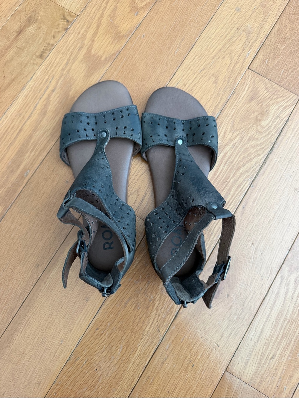 Roan by Bed Stu Kit Leather Sandals Size 7 Bosco Grey - Picture 3 of 12